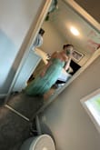 Even more pretty in person! Like tulle with shimmer on it. I had a baby 6 months ago and it feels very comfortable and flattering at the same time. - Tiana G.