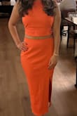 I bought this dress for my birthday. I was planning on returning it because the top was a little big (from the sides) but I put a bralette underneath it and it fixed the issue. 

Received tons of compliments and I absolutely love this color. - Jotey S.