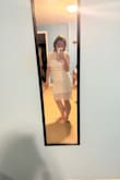 I bought this for my bridal shower. I didn't realize it at first, but it zips pretty far down in the back so you can step into it. I felt I didn't need a bra and just work Cakes. I do have a small chest though. I wore nude shape-wear when I wore it out, but when I tried it on, you could see my black underwear underneath it, so definitely wear nude or white underwear. I felt like it was sexy without being revealing. Again, I have a small chest, I'm 5'5-5'6 and between 155-160lbs. I bought a size medium. I feel like the fit is perfect, but I like tight fitting clothing. If you like it a little looser maybe size up. It came to my house in a reasonable time. The site suggested a size medium based off the answers I gave. I was a little nervous it would be small, but it was perfect. I've never bought from Lulus so I didn't know what to expect but was really happy with it. - Bridget B.
