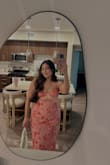 I got it because it was on sale and looked like the perfect wedding guest dress. I'm smaller on top and was nervous the top would fit me too big, but it was perfect. So comfy too - Casandra G.