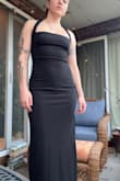 I'm so glad my friend wanted us in black for her wedding so I can wear this dress as much as possible. I do strength training, and my shoulders are broad and my hips are pretty big. The cross straps were so much more flattering than normal straps, and the material had the perfect amount of give for my hips. - Alys D.