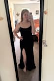 I am really in love with this dress! It feels like such good material, plus it allows breathing room with the slit. The slit is a little higher than I thought it was, but I'm not mad! It's gorgeous and I can't wait to wear it to the wedding! - Tara W.