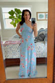 One shoulder is flattering. The top was a little small (size small) The color blue is very pretty. The fabric feels nice. I had others I like better so I decided to send it back. - Lisa C.