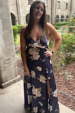 Loved this dress that was purchased for a wedding. Used the size guide and the fit was just right. Material was very flattering and did not need shape wear. Length was just right with a low heel. Got compliments all night! - Rebekah C.