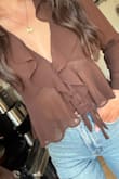 Loved this top, it's comfy and fun but still feels chic even though it's sheer - Kayla P.