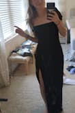 I absolutely loved this dress! I bought it for a friend's wedding and it fit so perfectly no alterations were needed. I didn't even need a bra since it was snug and thick, which was great because the open back was stunning and there was no messing with straps. Totally recommend!! - Joelle F.