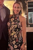 I ordered a small and it fit in the waist and the hips but there was a TON of fabric in the bust. I had to take it to get altered TWICE and then they had to add cups into the dress just to fix some of the gappy fabric. Wouldn't order again. - Kelly A.