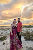I put a lot of trust in the straps to get it tight enough to not wear a bra and she held all night. Got so many compliments at the beach wedding. XXL in dress my bra size is 40G - Rebecca M.