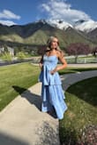 loved this dress it fit perfect with a medium but I'm usually a small. the material is very nice and flowy! - Ava E.