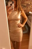 I could have probably gone a size up, but it really is stunning. The material is also surprisingly comfortable. If you're on the fence, I would purchase. - Joyce D.