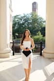 I got so many compliments on this dress during my graduation photos! It does run a little small for Lulus normal size "small" but overall love it. I think because there is no stretch to the fabric; it makes the dress more snug than normal. This dress is perfect for spring grad photos or really any event you want to wear something more unique and fun! - Caitlyn G.