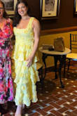 I have never received so many compliments on a dress before! I had a wedding in Florida to attend, and I saw someone on TikTok wearing this dress and immediately bought it. This was my first time ordering from Lulus also, so I was a little skeptical if it was going to fit true to size or not. I ordered it in a size medium because I wanted it to be a little tighter in the chest area. The fabric was nice; the flowers didn't budge, and the length was perfect for myself! Immediate purchase!!! - Shannon K.