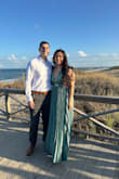 I loved this dress. It worked perfectly for my best friend's wedding! The waistband was really tight, but sizing up would've been too big on my chest. The wedding was in December and outside, so I was actually able to wear leggings under the dress because of how flowy it is. - Erika L.