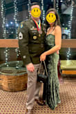Loved wearing this - all my girls + several other ladies adored it! Looked great with my date's old-school army uniform for a gala. It was forgiving, comfy, and the top stayed up perfectly. The slit was just sexy enough, but it is pretty high (if you're considering shapewear, don't go for the longer short option). It was light enough not to make me feel hot on an 80-degree day. I am right under 5'7" and wore 3-inch heels, did not need to have the length adjusted. - Courtney O.