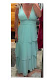 I originally ordered a size S in the red. Unfortunately it was too small around my bust and I couldn't zip the size zipper. I LOVED the red and I was sad that they only had it in a size S. However, I re-ordered the same dress in this beautiful blue in a size L. I will have to use some fashion tape as the straps feel a tad bit loose, but everything else is perfect! I will be ordering the red again once it's back in stock. I cannot wait to wear this dress to a wedding in June! I will pair it with good heels, a gold starfish necklace, half up/half down wavy hair do. - Chantal G.