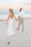 I'm usually an XS but it was too loose on me. I had the dress altered a good amount which included the back changed into a deeper V, a bustle added and padded cups stitched in. I was obsessed with the way the dress fit me and loved the detail of the beading! It was my perfect wedding dress >u - Cassie C.