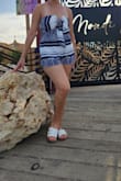 Fits perfectly except it was just a bit tight zipping at the top in the back, but everywhere else is perfect, so I can't size up. Comfortable and cute for a vacation outfit. - Amanda N.