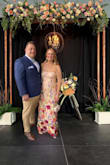 I loved this dress. I purchased it to wear to a "Bouquets & Bowties" themed Gala event. I had so many compliments. The 3D flowers really give it a beautiful look. I then wore it for Easter a couple of weeks later with a cream top so it looked more like a skirt. The large fit me, but was slightly too big in the bust. I didn't have time to adjust it, but it still looked amazing! - Angela D.