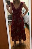 I absolutely loved the style of this dress, it flowed so well and the pattern is gorgeous. I read the reviews before about loose fitting tops and hoped it was just a random mishap they had. It turned out to be the same for me too. Straps were loose enough that if i were to bend over, everyone would see the girls. I thought it would be an easy fix to hem the top because I loved the pattern, but I noticed in any brighter lights the top was see thru, and for the price I paid I do't want to be making all these adjustments. If this dress were made just a little better I would have kept it hands down. Returned it for a different wrap high low dress on Lulu's that had better reviews so hopefully this one goes better. It really does look great in the photo, just not quite as functional as i was expecting when I move anywhere in it. - Lisa M.