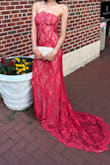 I ordered 3 sizes too big because they were sold out of my size, and I had to have this dress. I got it tailored to my size and dyed it to wear to my senior prom. It's honestly so stunning, the material is super comfortable and high quality. For the price, this dress is a complete steal. It doesn't look exactly like it does on the model, but it's beautiful nonetheless. I will say the waist is a lot higher than I originally thought, but that isn't that noticeable. - Sierra M.