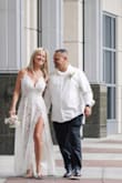 Seriously, just gorgeous. People thought I spent thousands on my wedding dress. I couldn't be happier. In addition, it arrived within 24 hours with expedited shipping. I love love love it! - MARIA M.