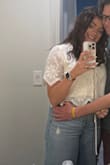 This shirt is so lightweight and comfortable. You can tie it tighter for a more modest look, and loosely tie it for a lil spicier look. Super breathable and got so many compliments. - Courtney S.