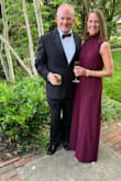 The dress was large for me in the chest area but was great in the hips - very forgiving.  The length was definitely too long and had to be hemmed.  Received compliments all night! - Michelle S.