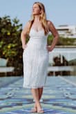 I bought this dress for our 10 year wedding anniversary - we did an amazing photo shoot, and this dress is GORGEOUS!!
It's an absolute stand-out, elegant and very flattering to wear. The detail of the dress is absolutely beautiful in-person and in-photos .. and as an added bonus -> it's super comfortable too. - Rebecca D.