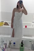 Perfect dress for a bridal shower or bridal event. Get a size bigger. - Rachel M.