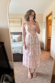 This dress is way more comfortable than I expected. It's pretty flowy, so I'm expecting it to be perfect for the dance floor!! It's also just really beautiful. I haven't actually worn it TO the wedding yet, but can update if for some reason, it doesn't hold up to my updated expectations. My hubby also likes it ;) - Hannah L.