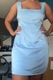 I ordered a small and large due to them being out of medium. The small was way too small, and the large was a lot big in the straps fit decently everywhere else the straps were just too big. Otherwise, the dress is amazing. I wear a 34DD, and it fits decently in the chest as well. Only other thing felt like it made me look boxy, just would be better if I had it in my size - Sara B.