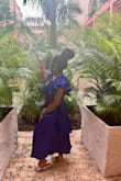 I ordered a M, but should have got the L but the dress definitely did the job for dinner night in Cartagena, Colombia! The blue was so pretty and vibrant! - Keirsten C.