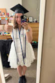 The dress is stunning, the floral pattern is super pretty, and it's a nice cut, but unfortunately, the top of the dress was not meant for someone greater than maybe a B cup. There is no support, and the girls just fell out = Unfortunately couldn't return because I took the tag off for photos. I would recommend that you have the same body as the model photo, but if not, order something else - Bethany P.
