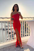 Perfect dress! Ordered for a wedding to wear during the winter in Florida, and loved it! Ordered my typical XS and it was perfect. Purchased both red, and black because I loved it so much! - Janelle C.