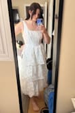 Came as pictured. Will need to be steamed due to how wrinkly it was on arrival. Can't wait to wear it at my bridal shower. - Amanda Y.
