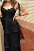 This dress was perfect for a banquet I attended! I got sooo many compliments on it. I would say it is true to size. The straps are a little uncomfortable because they are the only thing keeping the top up so they have to be tied tight. - Brittney W.