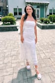 Loved this dress for my bridal shower!!! Agree with reviews of sizing down! XS fit me perfectly, got lots of compliments and dress is very comfortable! - Kaitlyn B.