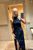 I love this mididress. I got so many compliments. It is very comfortable and super flattering. It's thin material and has 2 layers. It fit true to size, zipper worked perfectly. - Tracy E.