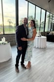 Beautiful dress. I wore it to a wedding and received several compliments. It fits true to size. I am usually a medium or large. I sized up to the large and had it altered in the waist (taken in), but the large is what I needed for my hips. - Tallie M.