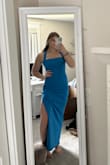 Dress was cute, not suited for an athletic body type like mine. The material felt cheap, puckered at the bottom of the zipper in the back, and criss-cross straps were tight on your neck/shoulders/back - Addie S.