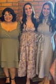 Loved this dress, should have gotten a smaller size, but I didn't have time to order another. Bust was slightly too big, so I had to wrap the tie around the front to make it extra tight - Megan B.