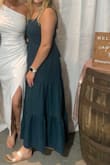 I've worn this dress to rehearsal dinners, bridal showers, weddings, gatherings - literally anything. The color is stunning & the material is so fun & comfortable. It gives me a slimming look while also being somewhat loose. Love love love this one!!! - Mika M.