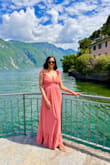This dress is absolutely beautiful. I got so many compliments while in Italy! The dress was well made for the most part; my only suggestion would be to reinforce the top straps where the ruffles are to better accommodate women that are top heavy. What I like most about this dress is the versatility of it. You can wear it from morning events like sightseeing to elegant Michelin star restaurants - La T.