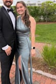 I think I got the most compliments from this dress out of any. The length was slightly long, even with 2 in. heels, but I'm short. The chest was a little baggy with normal stickies, but using the stickies that hold both together made it fit perfectly. - Meredith C.