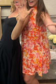Cute dress and good quality. I am tall so I was worried about the length. It was on the shorter side aka no bending over but not too short. - Erin M.