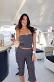 bought this to check out the Capri trend and got so many compliments! Fits comfy with a bit of stretch. Did M bottoms as a size 4-6 and Small top! - Ricci B.