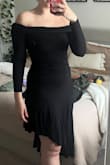 Wearing this for my birthday party, and I'm obsessed! The material is super comfortable, and the shape is so flattering. - Oriana C.