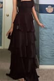 This is one of my favorite dresses. I ordered a  small when I'm usually a medium, and it could've been tighter, so size down if you want a tighter fit. It's long and I'm 5'5 like even so the heels, so I would get it altered. The material is fantastic and will wear anytime I get to. - Abigail S.