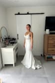 I really loved how this dress looked. It made me feel like a princess. I did not use it because I felt very limited walking and if I trim it then it would loose its princess like effect. Not for me, but def gorgeous and well made - Claudia V.