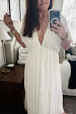 This dress has been great; it works well for both daytime and evening, and I receive so many compliments every time I wear it! The low-cut front gives it a sexy edge, while still being super comfy and flowy.
*If you have a bigger chest, it is a little boobilicious (see photo), so you may need to add a tank under if that is not your style. - Meagan L.